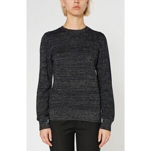 A.P.C. France Rivage Wool Metallic Gunmetal Sweater Knit Top SSENSE XS $245